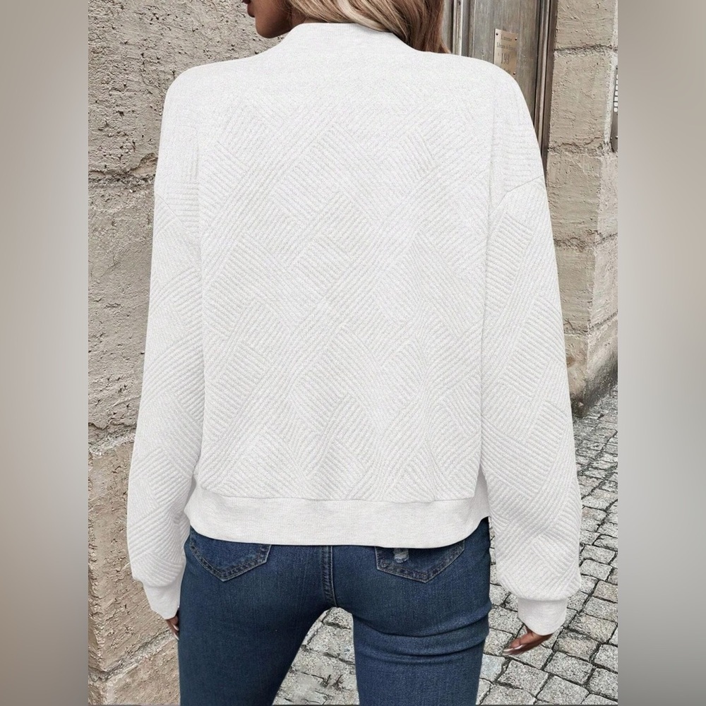 Texture Zip-Up Bomber Jacket - Picture 12 of 16